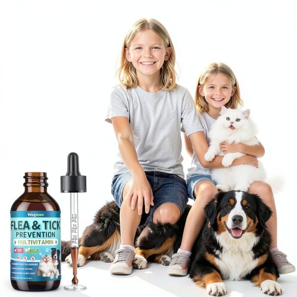 Wagmee Herbal Flea Tick Drops Cats Dogs Natural Support-5