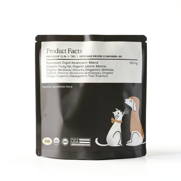 Fera Pet Organics Mushroom Supplement Powder for Dogs Cats-5