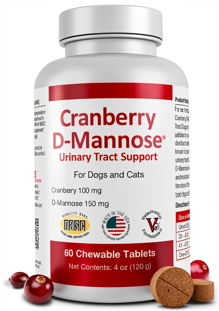 Pet Health Solutions Urinary Tract Supplement bottle and tablets on a counter