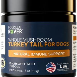Four Leaf Rover Turkey Tail Mushroom Dog Immune Supplement-0