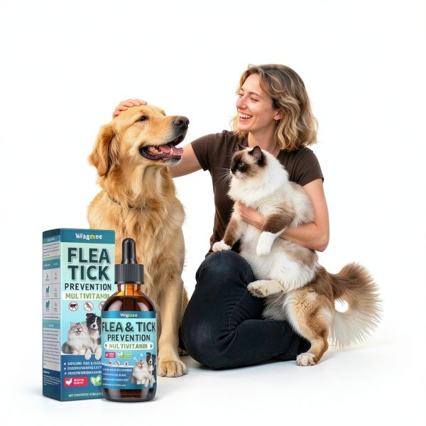 Wagmee Herbal Flea Tick Drops Cats Dogs Natural Support-2