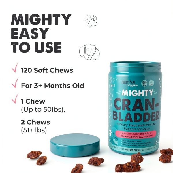 Mighty Paw Cranberry Dog Urinary Health Chews Bacon Flavor-3