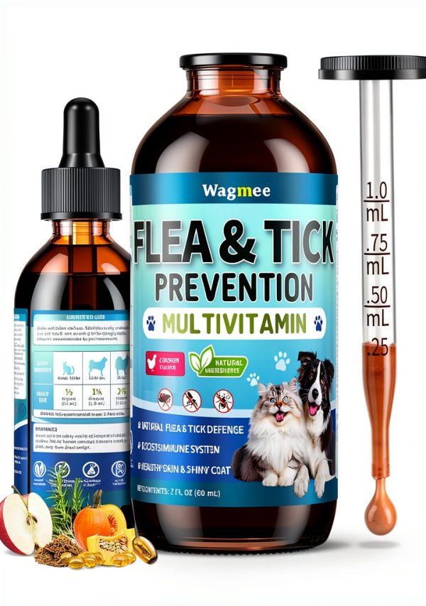 Wagmee Herbal Flea Tick Drops Cats Dogs Natural Support-0