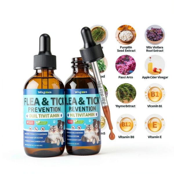Wagmee Herbal Flea Tick Drops Cats Dogs Natural Support-3