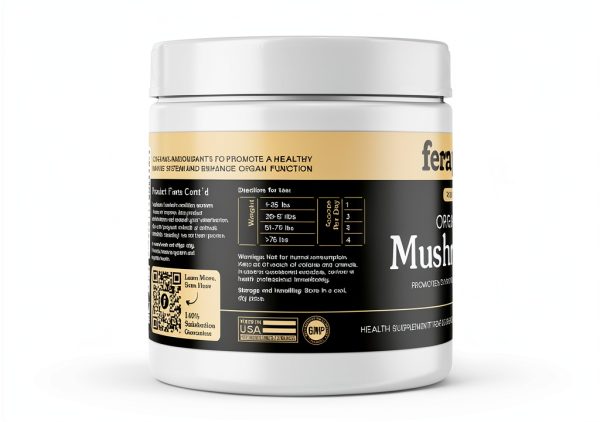 Fera Pet Organics Mushroom Supplement Powder for Dogs Cats-6