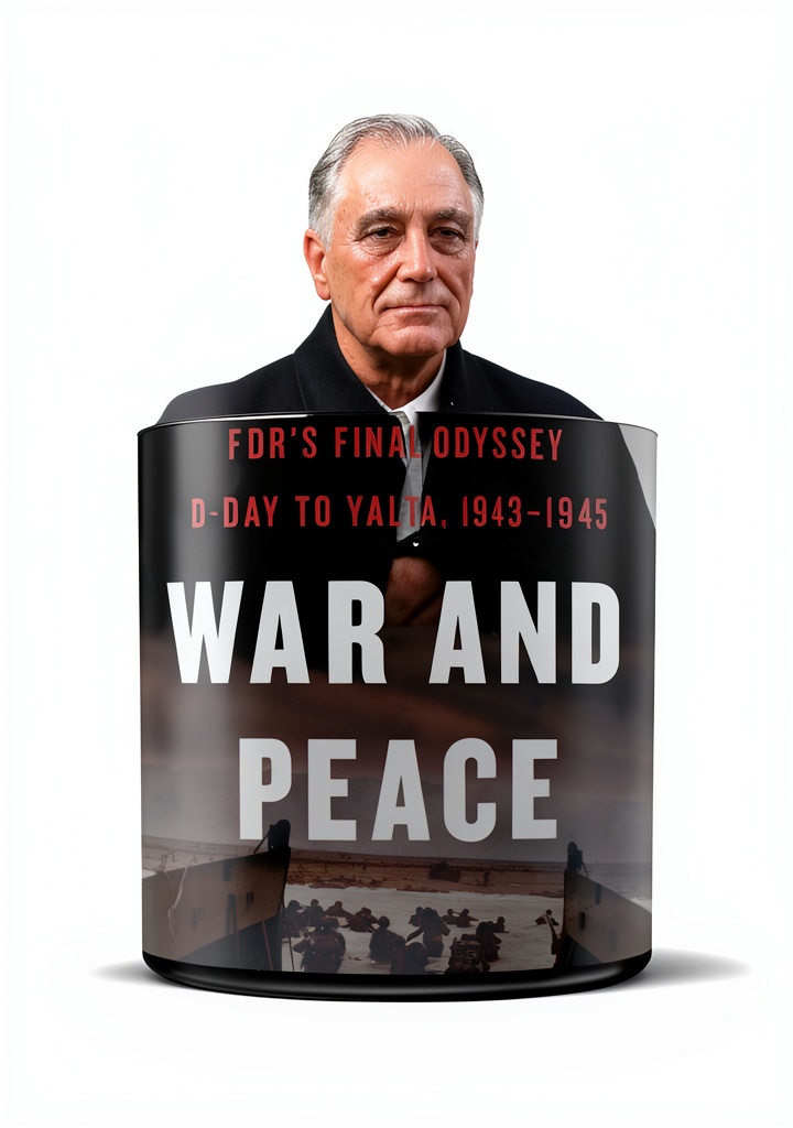 FDR at War Book 3 Biographies US Presidents Kindle Edition displayed on a tablet beside historical documents