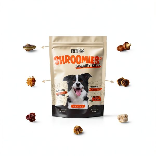 FreshCap Mushroom Dog Supplements Immune Joint Health-1