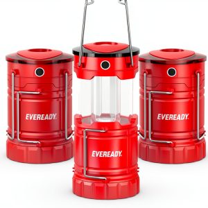 Energizer Collapsible LED Lantern 3 Pack Red Emergency Light-0