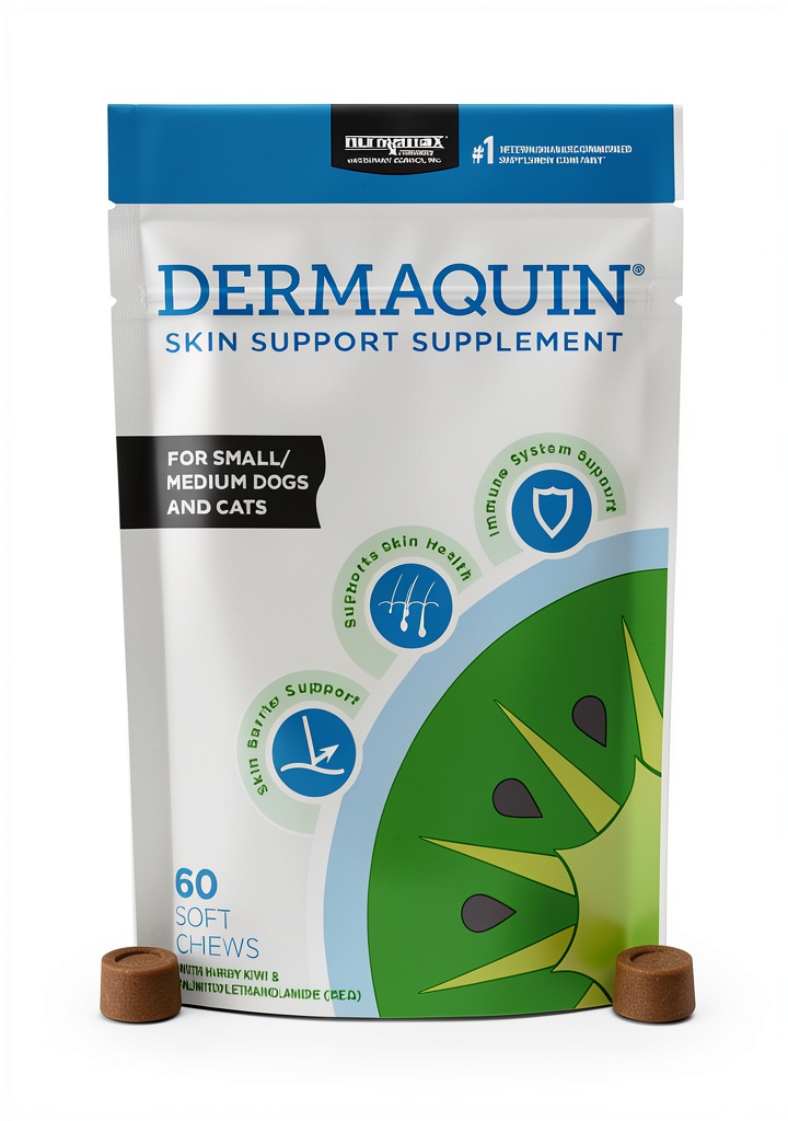 Dermaquin Skin Support Supplement soft chews for pets
