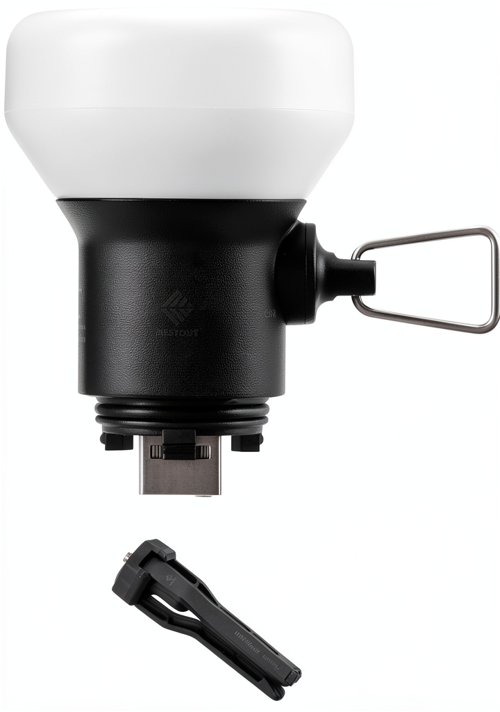 ELECOM LAMP in use at a campsite