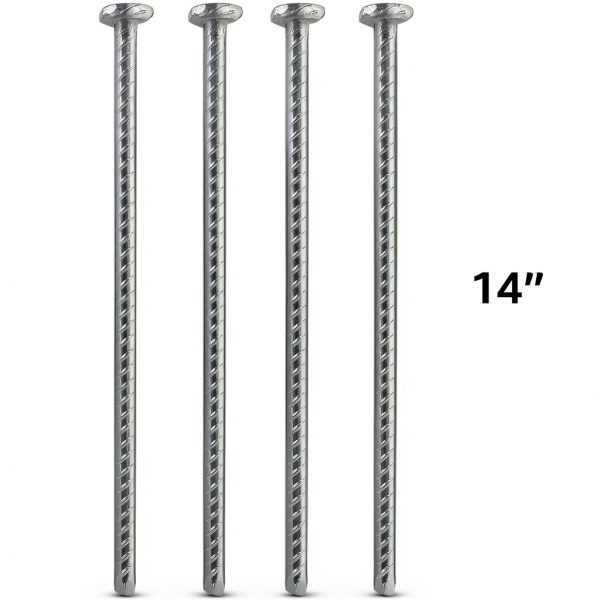Electriduct 14" Rebar Spikes 1/2" Diameter 4-Pack Galvanized Steel Kit-1