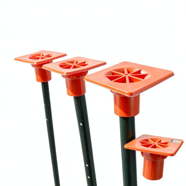 Sandbaggy OSHA Approved Rebar Safety Caps – Orange Plastic, 4x4x2.75-7
