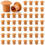 50 PCS Rebar Cap, Mushroom Rebars End Caps, Plastic Rebars Safety Cap,Construction Safety Caps, Fit for Concrete Stakes Rebar #3-#7, 3/8-1 inch, Orange-0