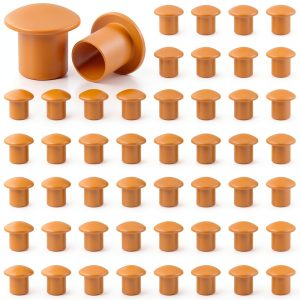 50 PCS Rebar Cap, Mushroom Rebars End Caps, Plastic Rebars Safety Cap,Construction Safety Caps, Fit for Concrete Stakes Rebar #3-#7, 3/8-1 inch, Orange-0