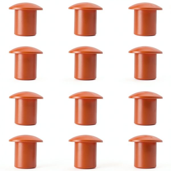 Rebar Protective Cap OZXNO Orange Plastic Set 12 Pcs for 10-25mm Rebar-0