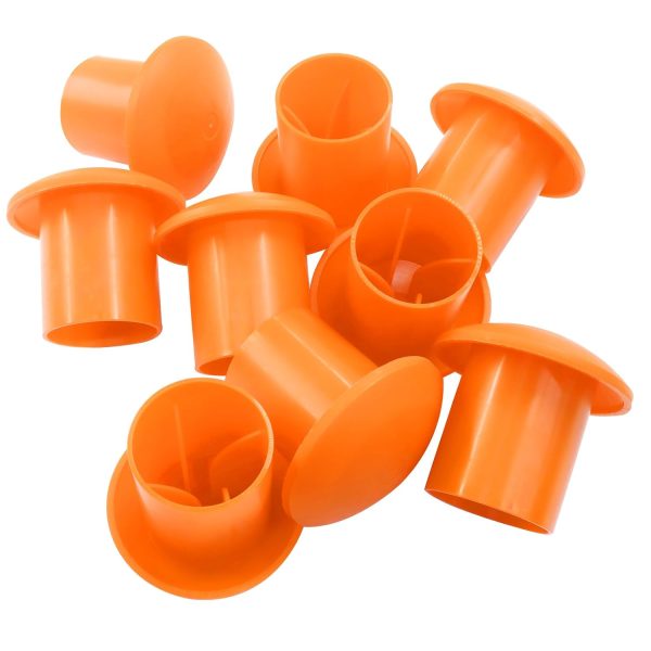 Mushroom Rebar Cap Litoexpe 12pcs Plastic Orange 10-25mm-4